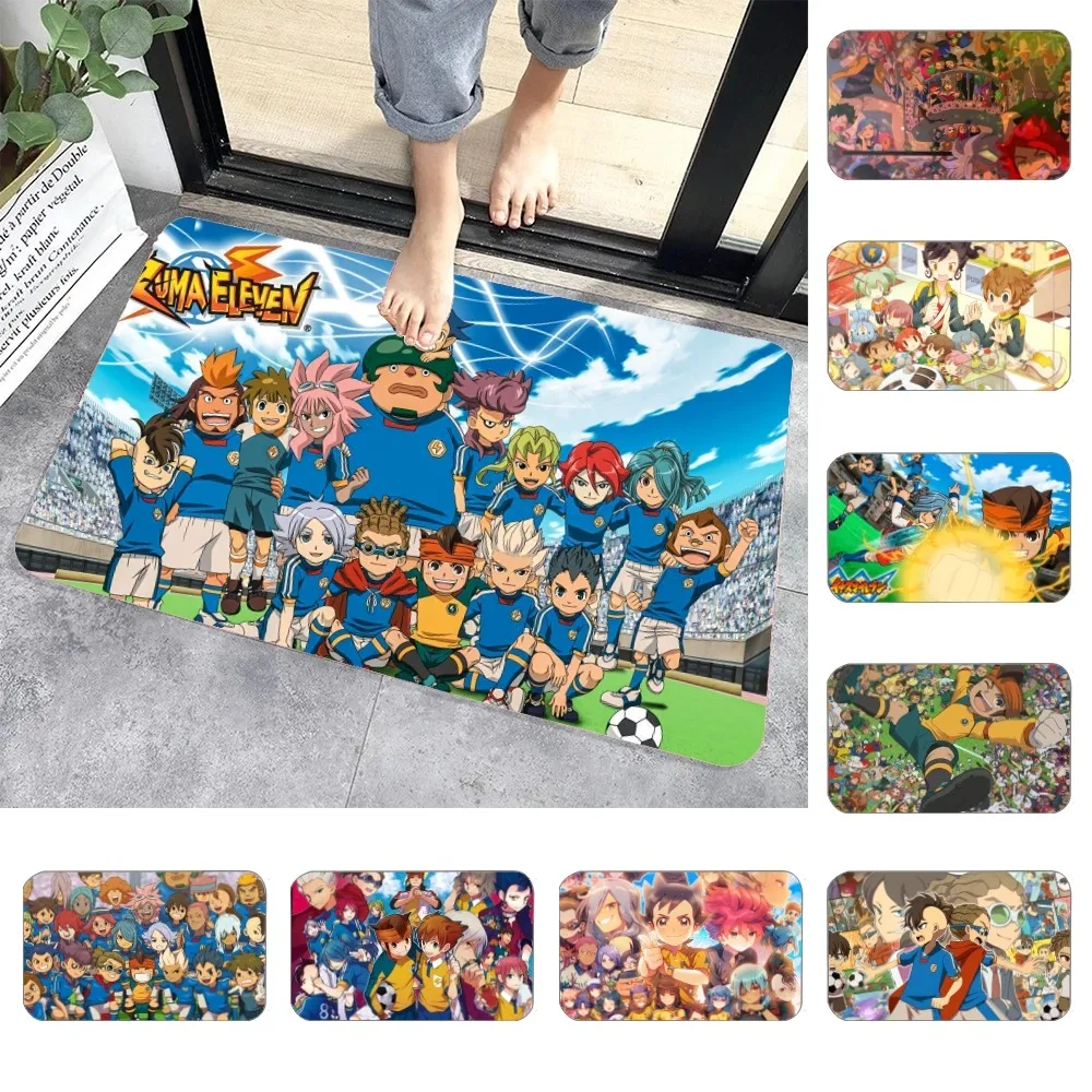 I-Inazuma E-Eleven Floor Mat Graphic Printed Flannel Doormats for Bathroom Kitchen Entrance Carpet Home Decor