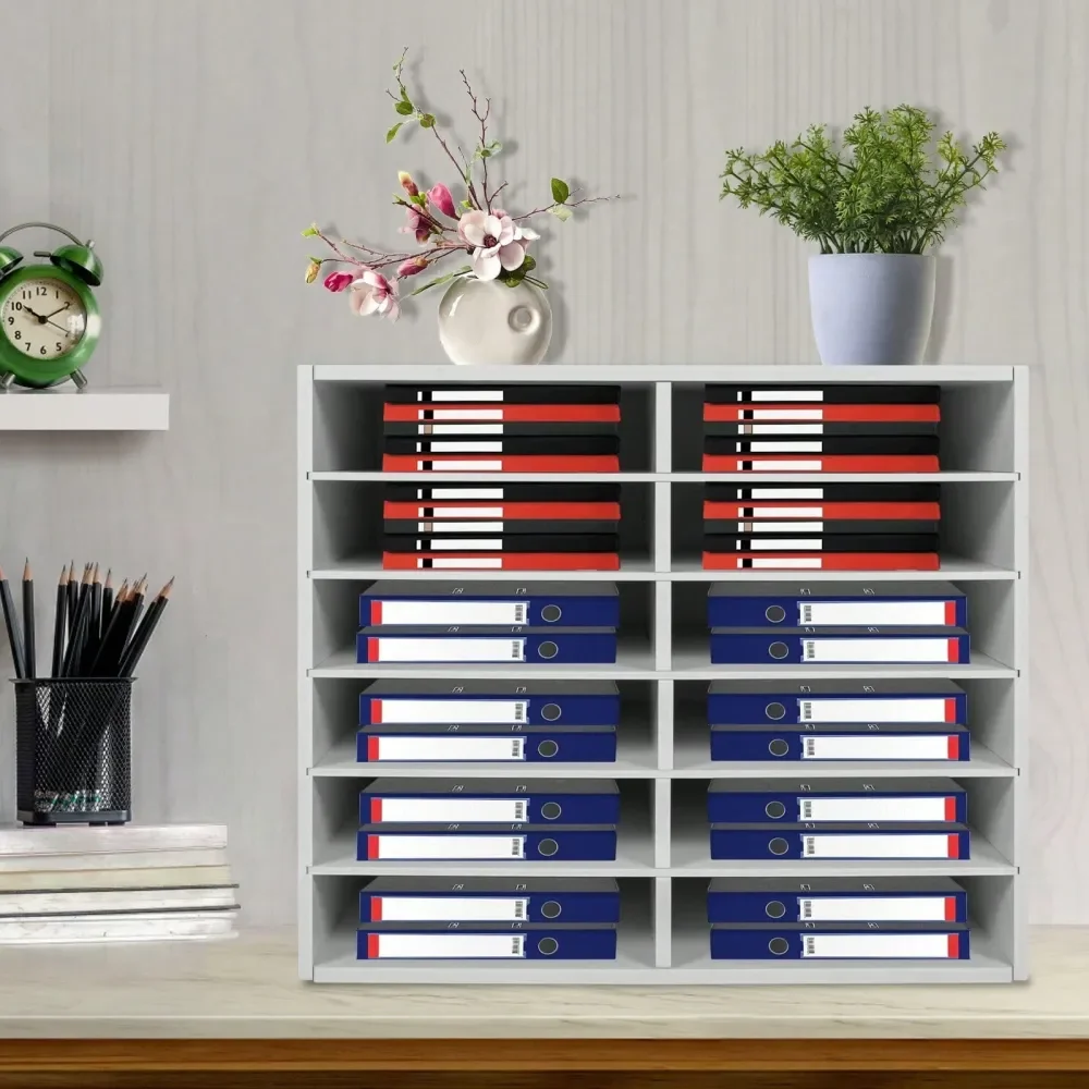 

Office StorageCNCEST Desktop Literature Organizer Office File Sorter Mail Center Magazine Holder Paper Cabinet With Adjustable S