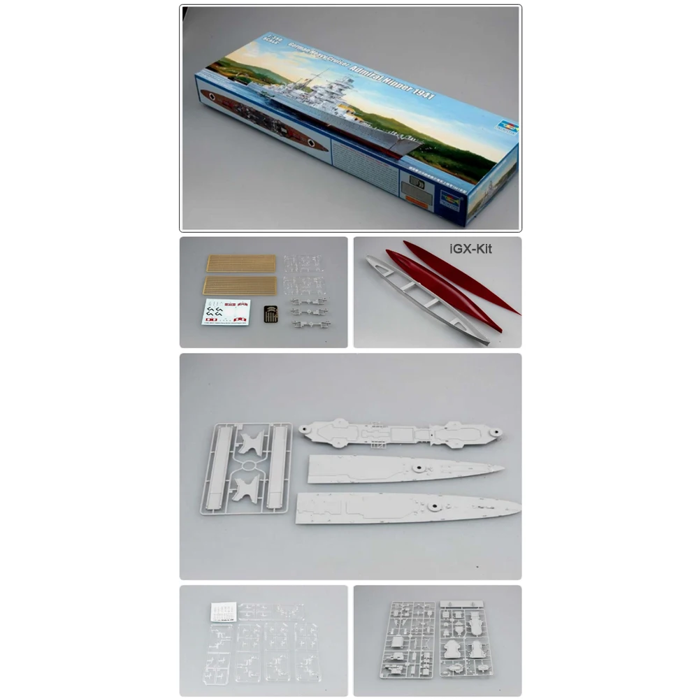 

Trumpeter 05317 1/350 Scale German Heavy Cruiser Admiral Hipper 1941 Ship Assembly Plastic Toy Model Building Kit