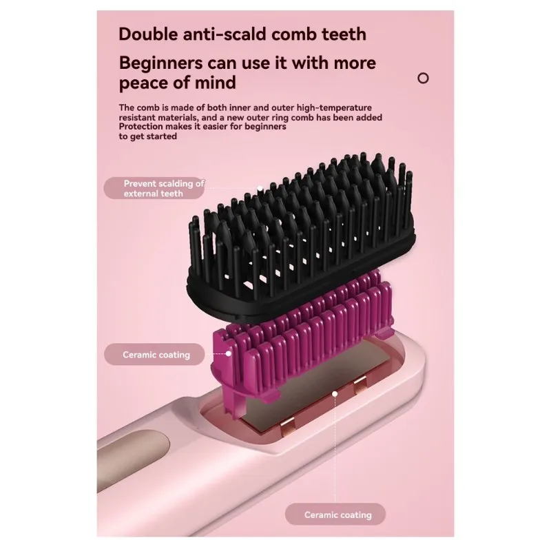 

A83G-USB Перезаряжаемый беспроводной выпрямитель для волос и бигуди 2-в-1 с 3 настройками температуры