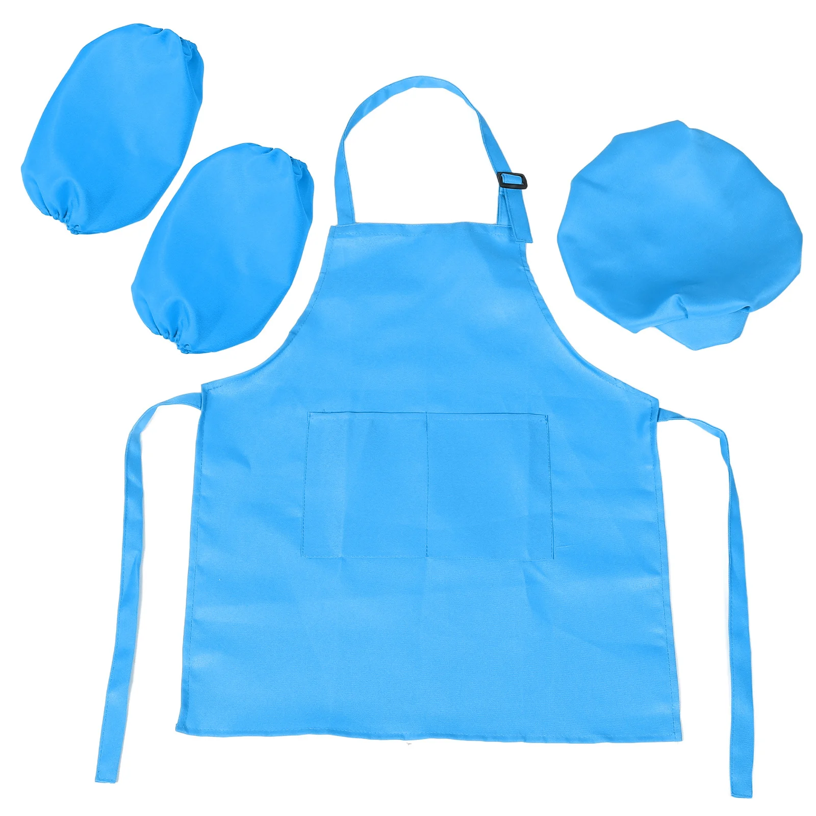 

1Set Kids Apron Chef Hat Sleeve Adjustable Kids Kitchen Apron for Boys Girls Cooking Baking Painting Baking Aprons