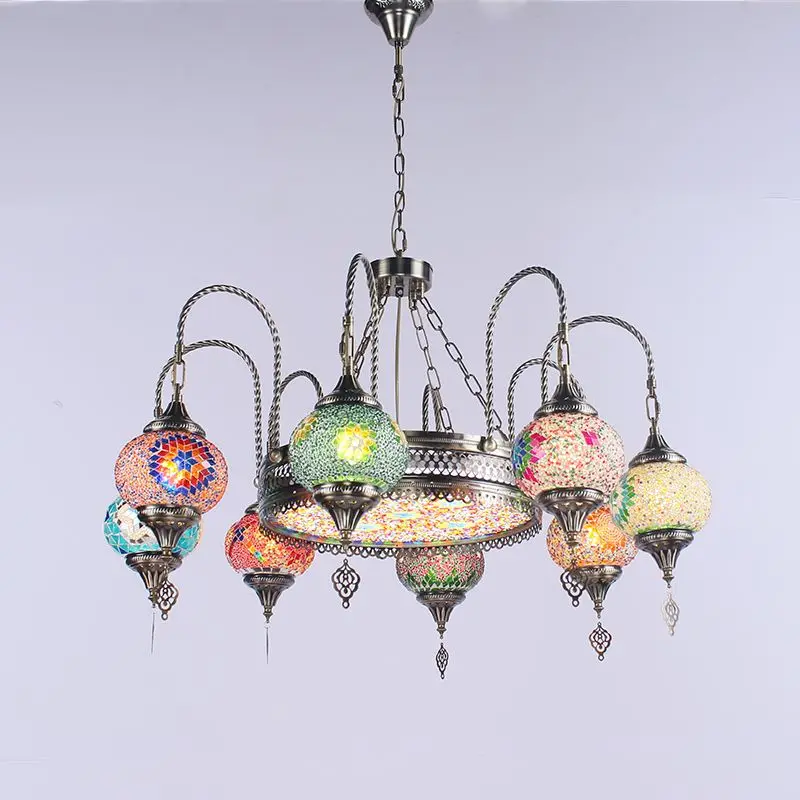 Turkish retro chandelier long tube lamp Mediterranean exotic homestay characteristic restaurant cafe hotel homestay decoration