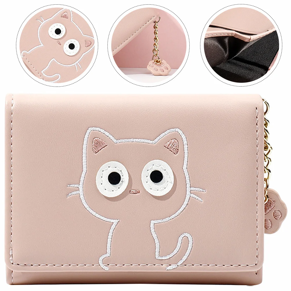 

Small Cute Coin Purse PU Card Holder Multi-Slot Organizer Lightweight Zipper Wallet Pouch for Women Girls Daily Use