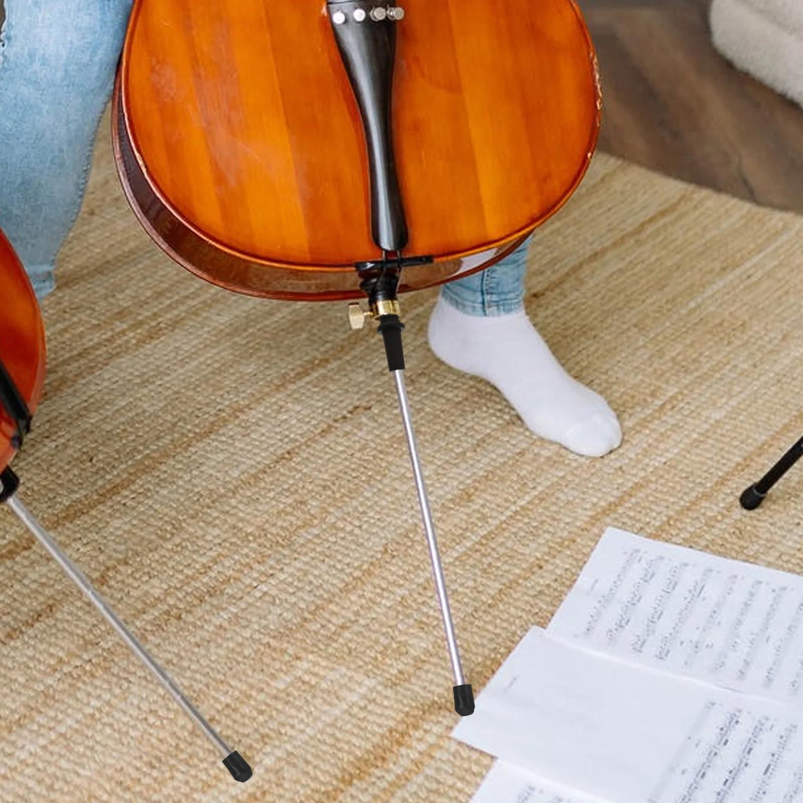 

2pcs Rubber Tail Column Pad Cello Endpin Tip Non-Slip Cap Replacement Instrument Protector Accessories Durable Easy