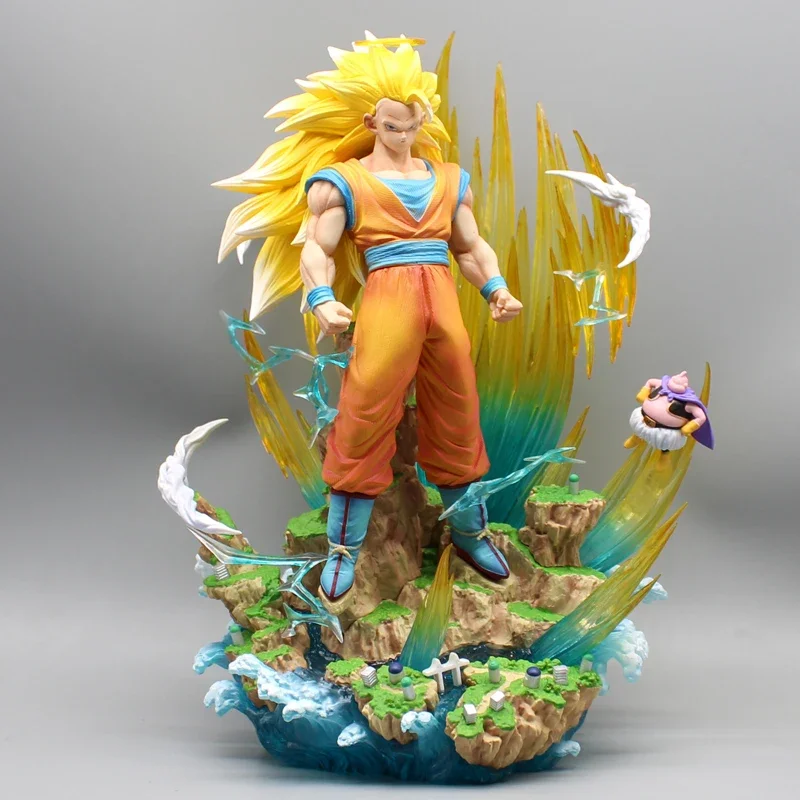 

33cm Goku Dragon Ball Figure Migatte No Gokui Son Goku Action Figure With Led Pvc Anime Collection Statue Model Doll Kids Gifts