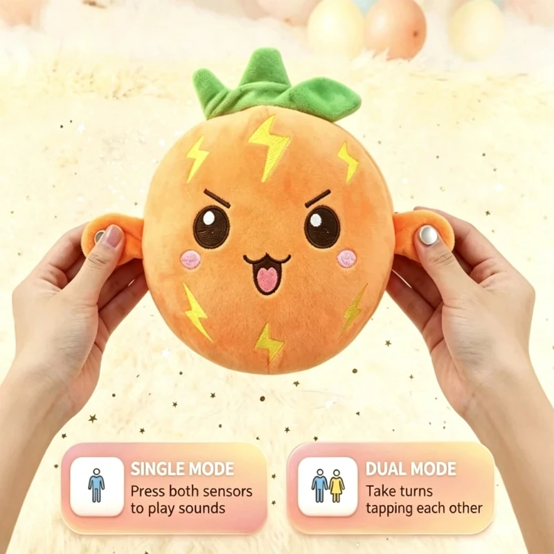Interactive Musical Plush Toy with Touch Activated Sound Effects, Soft Doll Stuffed Toy for Parents Kids, Battery 15UB
