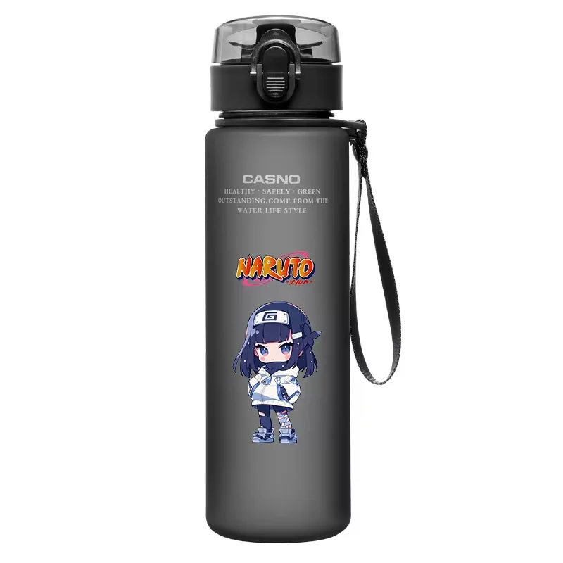 NARUTO Water Bottle Large Capacity Drinking Cup 560ML Portable Adult Outdoor Sports Plastic Water Cup Fitness Bottle Gift