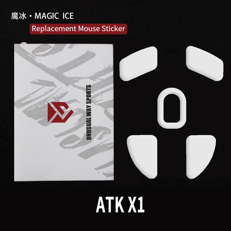 UnusualWaySports Mouse Skates Feet ATK X1 Cambered Surface PTFE Anti Collapse Magic Ice Pink Black Silver Fox