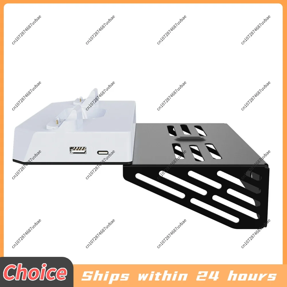 Shelf Floating Mount with Charging Station RGB Light Wall Bracket W/ Headset Holder for PS5 and PS5 Slim Consoles Disc & Digital