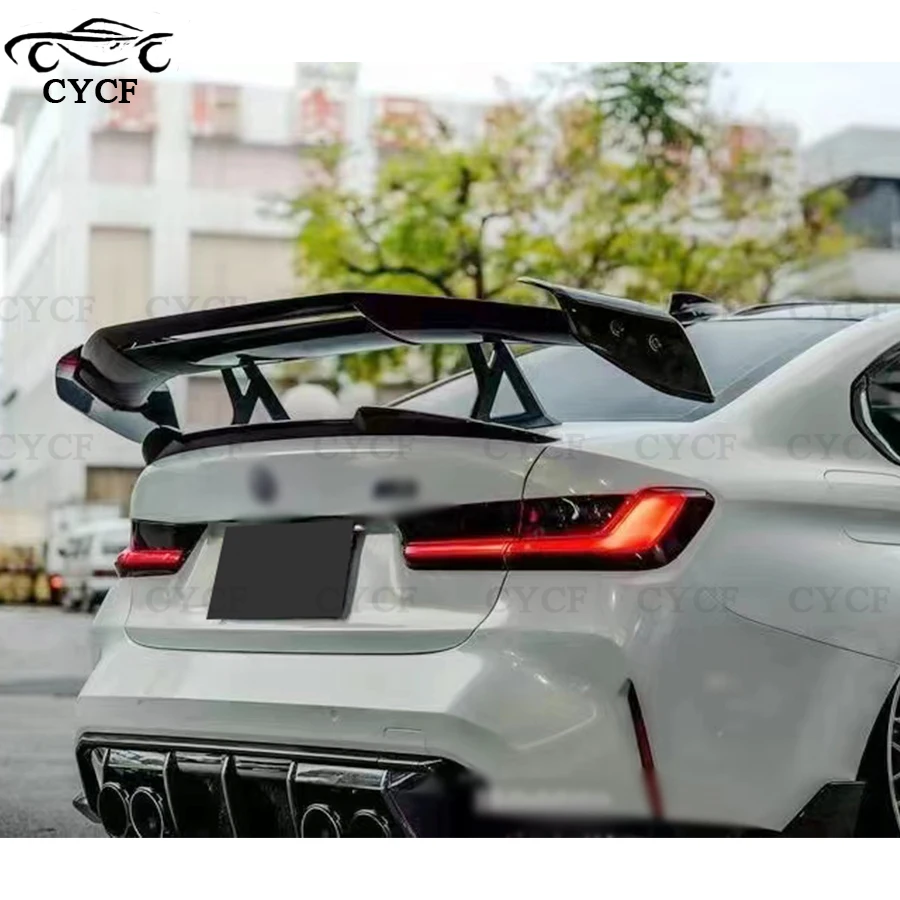 For BMW 4 Series F32 F33 G22 M4 F82 G82 Carbon Fiber Tail fins Rear Spoiler Duckbill Car Wing Retrofit the rear wing body kit