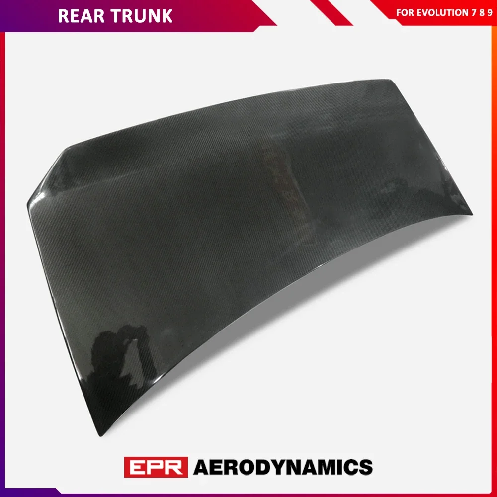 

Для Evolution 7, 8, 9, задний багажник из углеродного волокна в стиле DL, черная глянцевая отделка, автомобильные аксессуары, накладка, запасные части, багажник