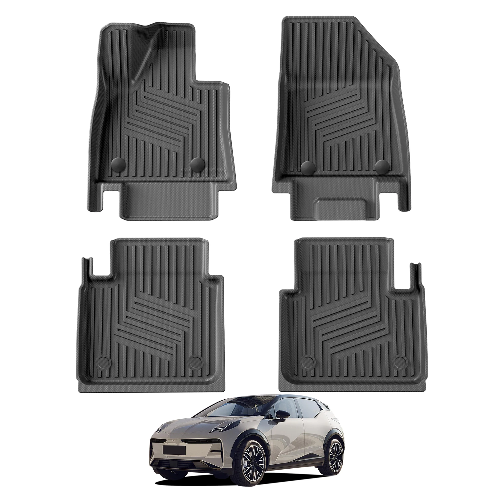 

for ZEEKR X 4 Seats TPE 3D Car Floor Mats Cargo Liner Trunk/Backrest Pad All-Weather Accessiories