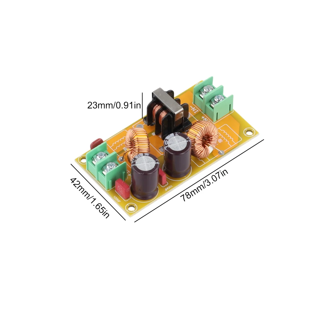 DC LC Filter EMC FCC Electromagnetic Interference Filter DC 12V Car Audio Filtering High Frequency Power Filter