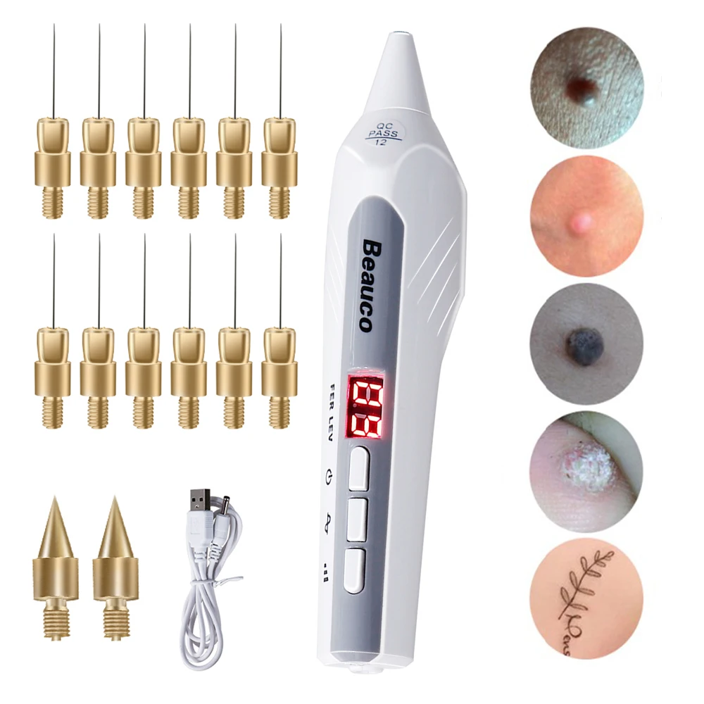 9 Level LCD Dark Spot Remover Pen Freckle Wrinkle Mole Double Eyelid Lift Tattoo Removal Machine Wart Scars Removal Plasma Pen