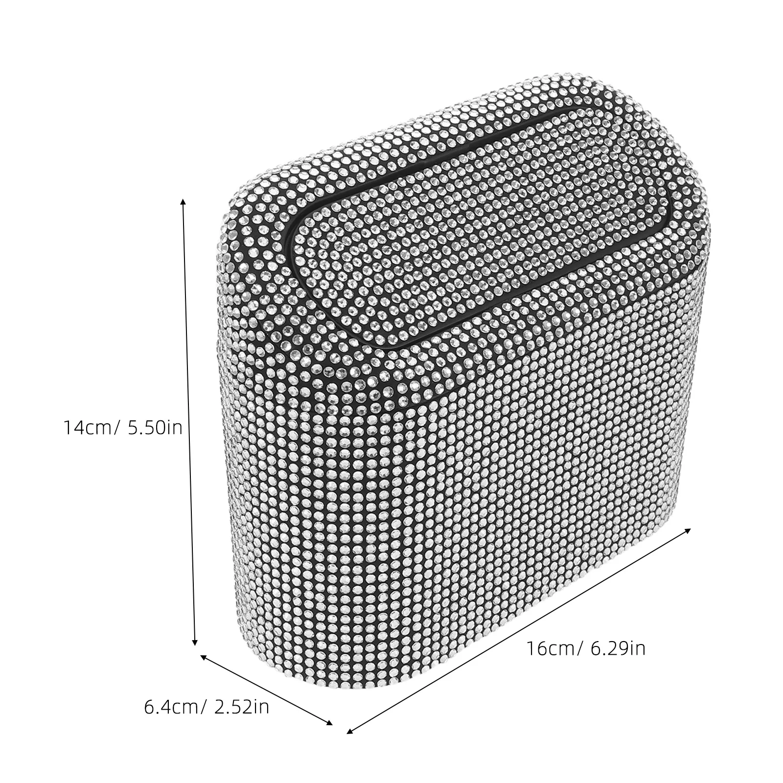 بريق سلة مهملات السيارة معلقة حجر الراين المحمولة سلة المهملات الصغيرة باب السيارة حامل القمامة منظم السيارات سلة مهملات السيارة
