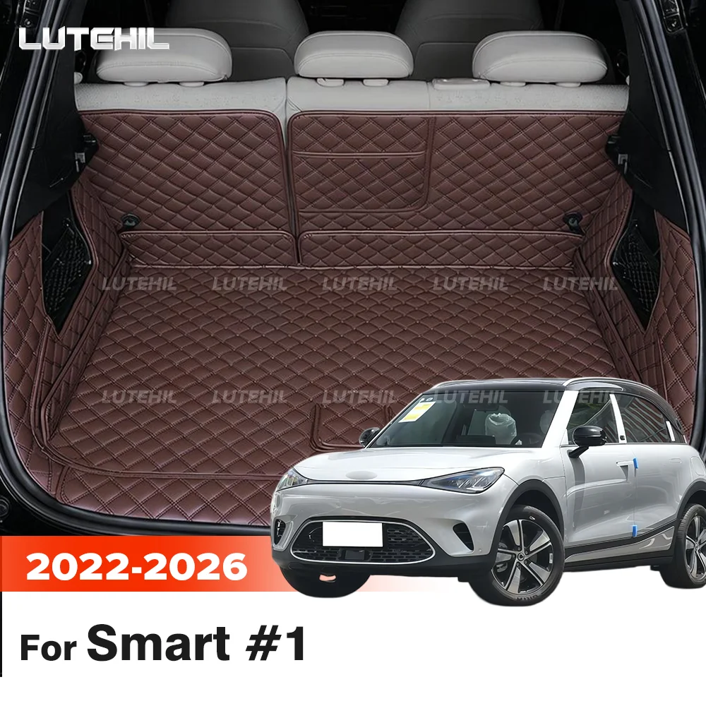 For Smart #1 2022-2026 25 24 23 3D Car Trunk Mat Pad Auto Cargo Liner Trunk Liner All Weather Rear Trunk Cargo Mat