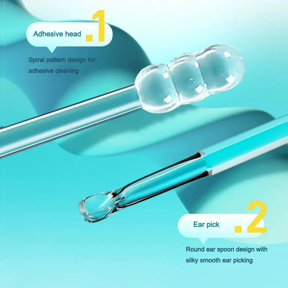 24PCS/Box New Silicone Disposable Ear Swabs Soft Ear Cleaner Sticky Ear Swabs Ear Wax Removal Tool Children Adult