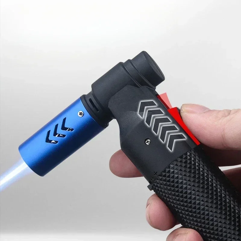 HONEST Windproof Strong Jet Blue Fire Gas Torch Lighter Outdoor BBQ Kitchen Metal Jewelry Welding Cigar Lighters Smoking Gadgets