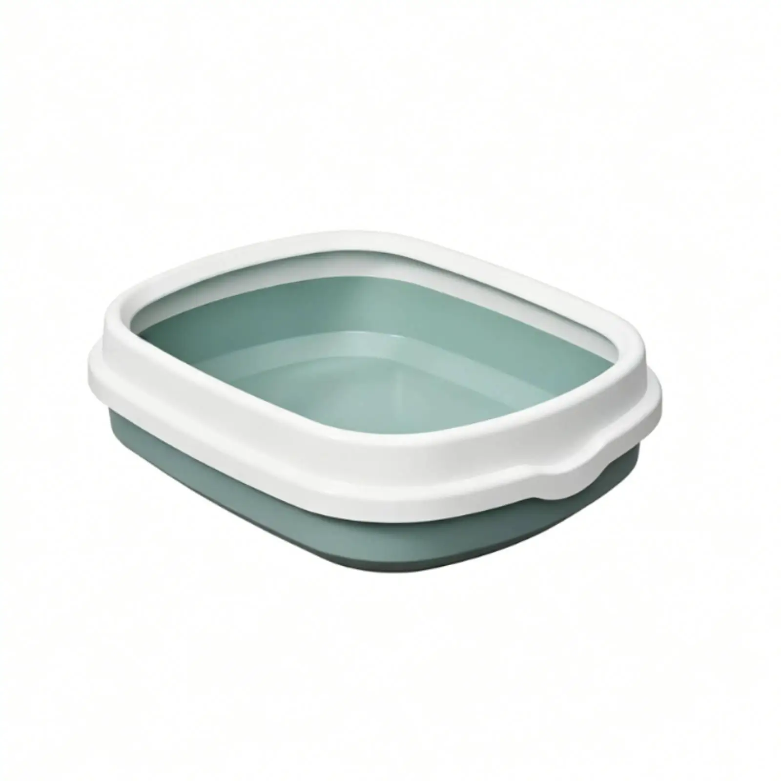 PP Small Litter Container Semi Enclosed Cat Toilet with Waste Collector for Large Cage Indoor Cat
