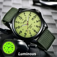 Fashion Mens Watches Luminous Hands Clock Luxury Military Sports Calendar Quartz Wristwatch Men Casual Nylon Womens Watch