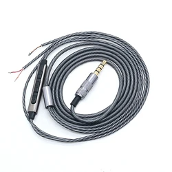 DIY Earphone Cable Headphone Repair Replacement Wire Cord with Mic Volume Controller 3.5mm 4-Pole Jack