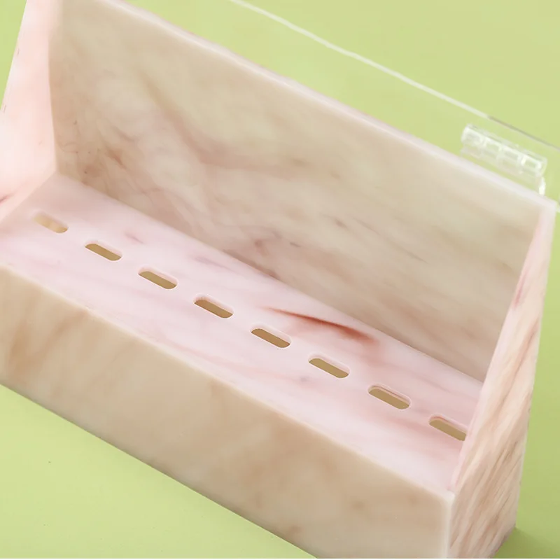 8 Holes Tweezers Holder, Acrylic Rack Storage Eyelash Extension Tools with Dust Cover Tweezer Display Stand Holder Eyelash