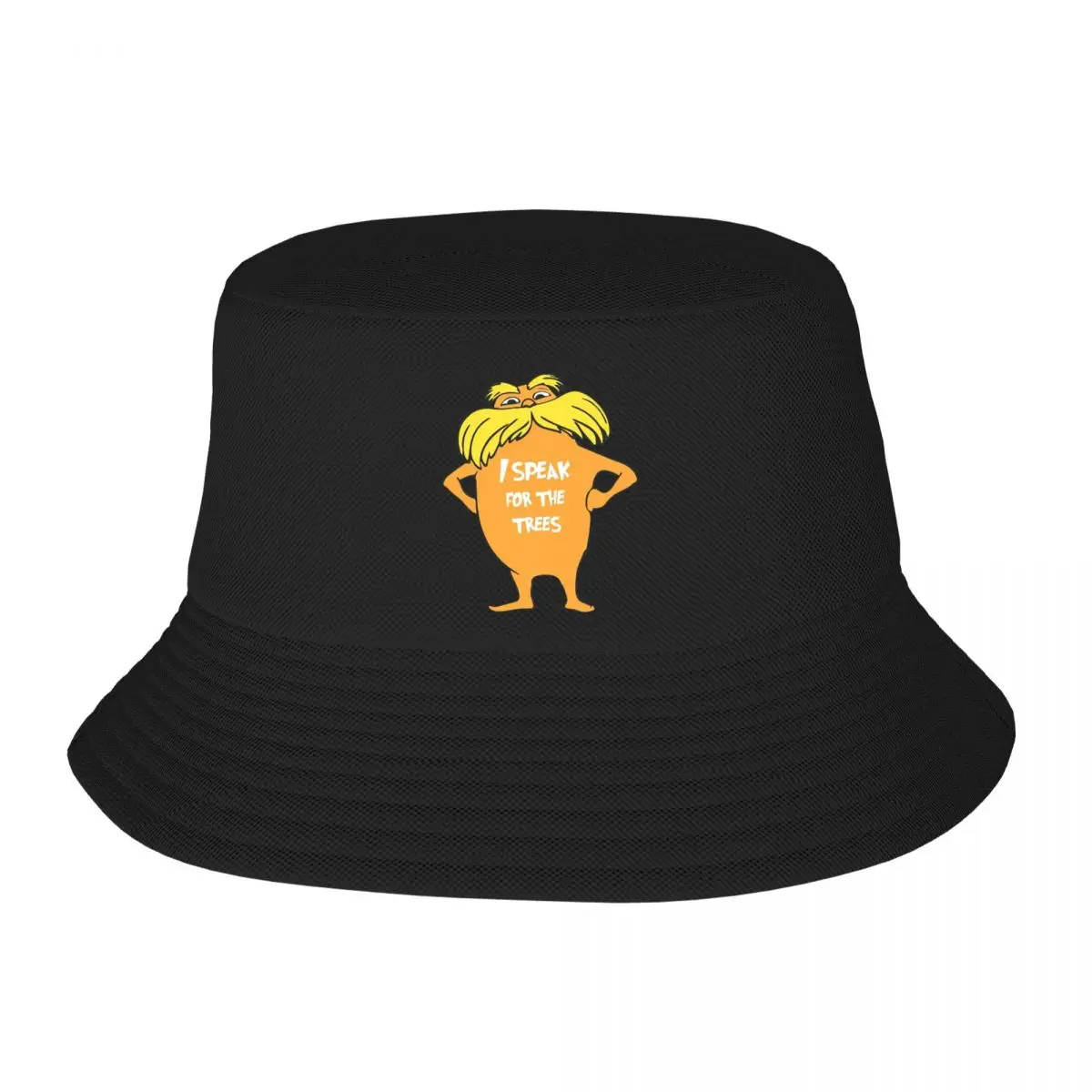 Lorax I Speak For The Trees So Cute Bucket Hat Panama Hat Children Bob Hats Reversible Fisherman Hats Beach Fishing Unisex Caps