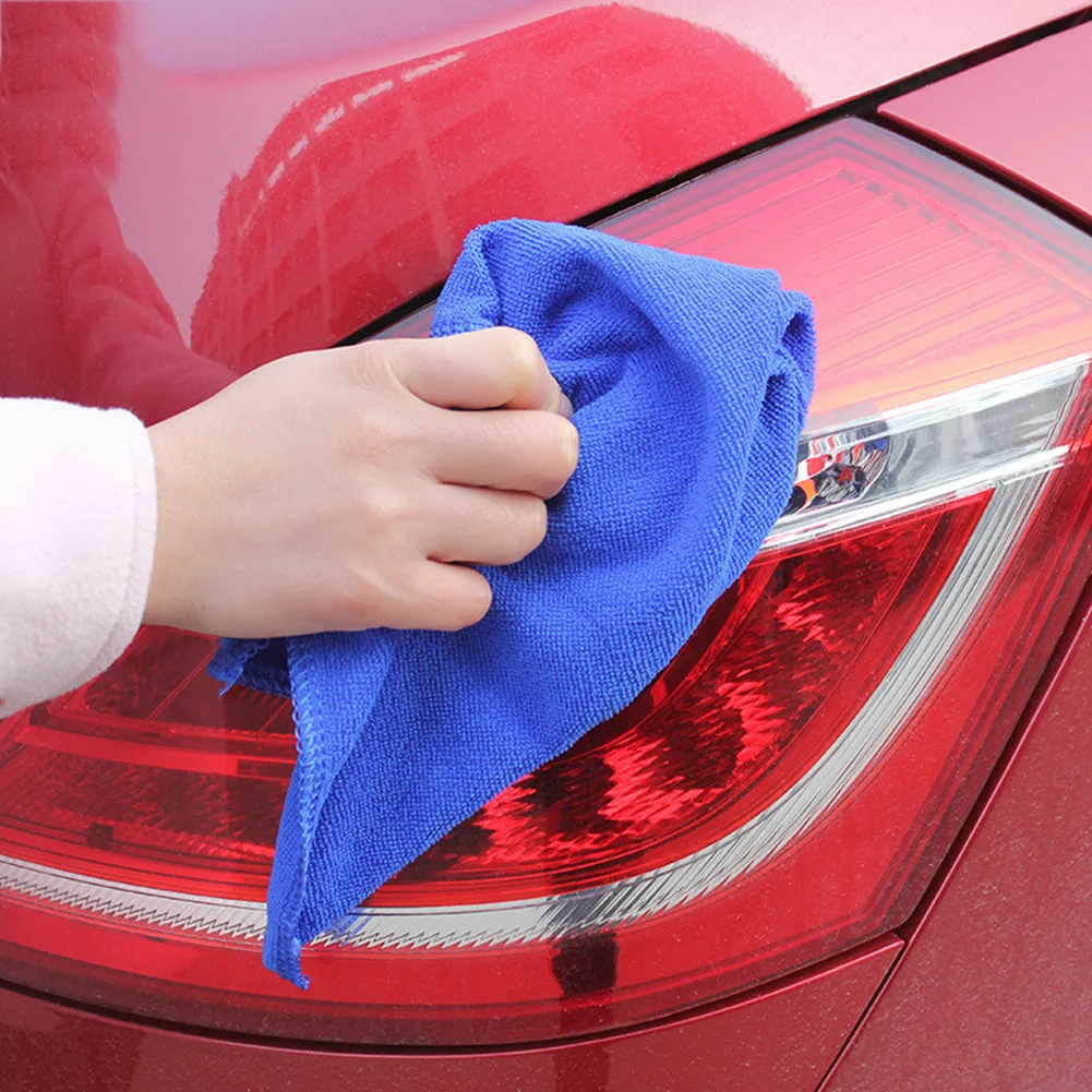 1pcs 30*30CM Blue Microfiber Car Cleaning Towels Kitchen Wash Auto  Home Cleaning Wash Clean Cloth SuperfineFiber