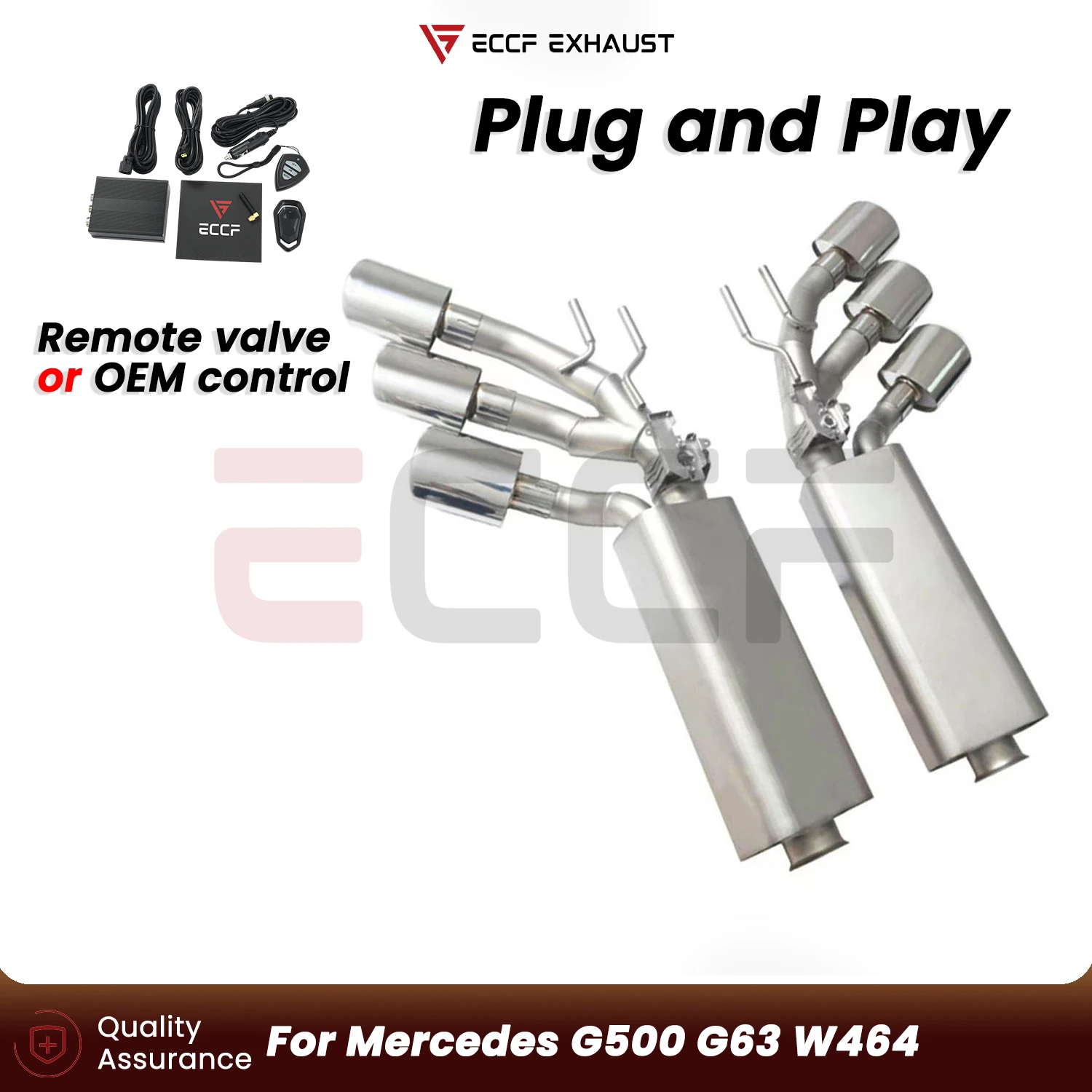 

Sporty Stainless steel Catback Exhaust system FOR Mercedes G500 G63 W464 Six outlet tail design Performance Upgrade