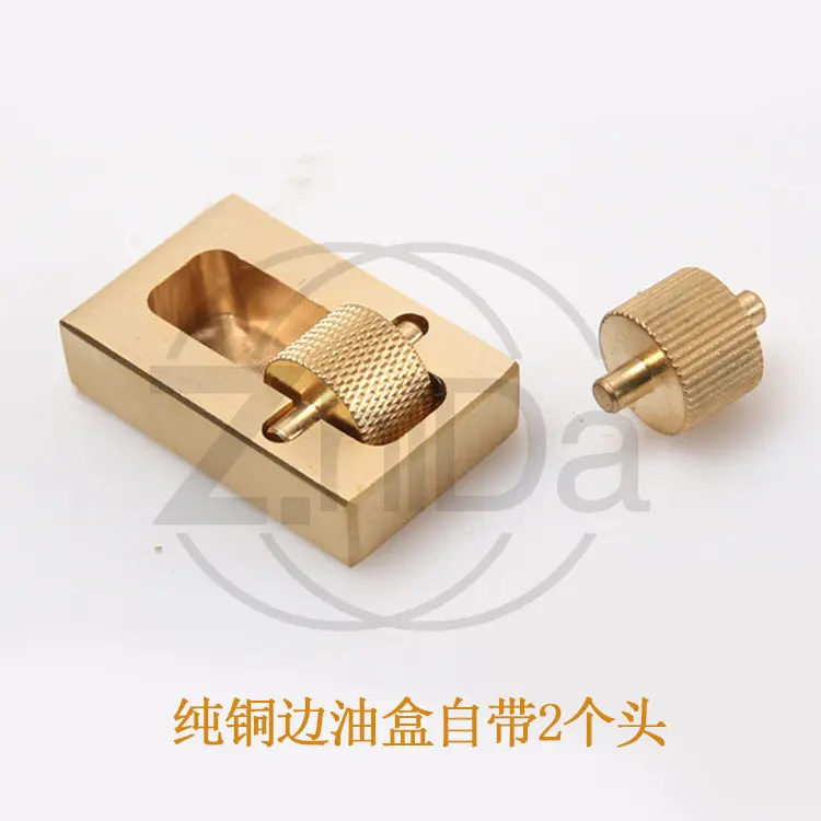 

Мини-масленка из чистой меди для обработки краев кожи, для рукоделия, ручного шитья, работы с коровьей кожей, инструмент для работы с кожей