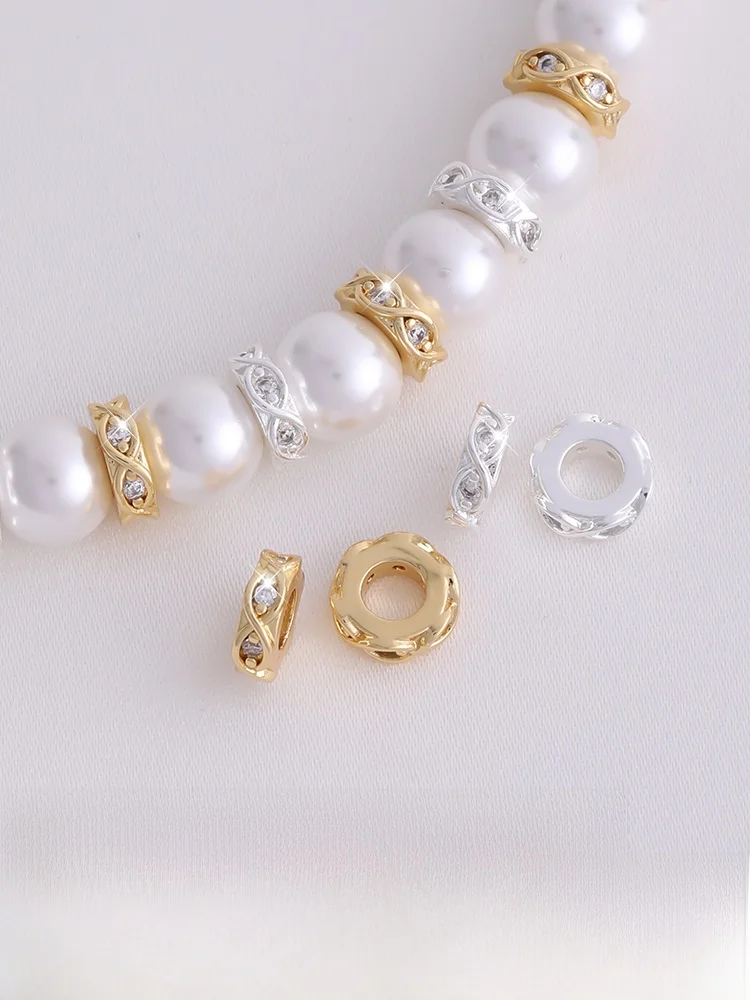 8k ouro sp contas e pingentes diy pulseira de pérola nelace rodas sp contas acessórios para faion jóias ing