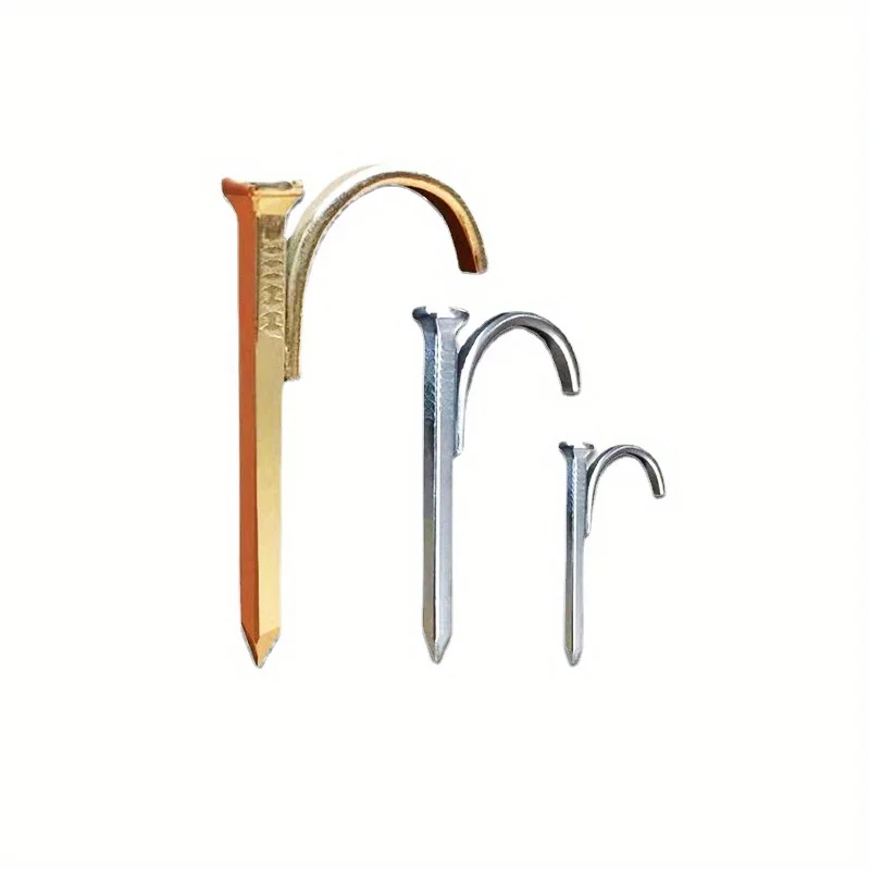 10pcs/bag water pipe hooks and nails, fixed steel nails, woodworking stainless steel water pipe nail tools