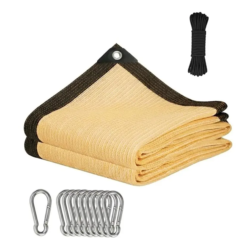 WCS-Shade Net 2X 3 Meters With Eyelets, Certified 95% Shade Value, Includes Carabiners For Greenhouse, Garden, And Patio Use Pri