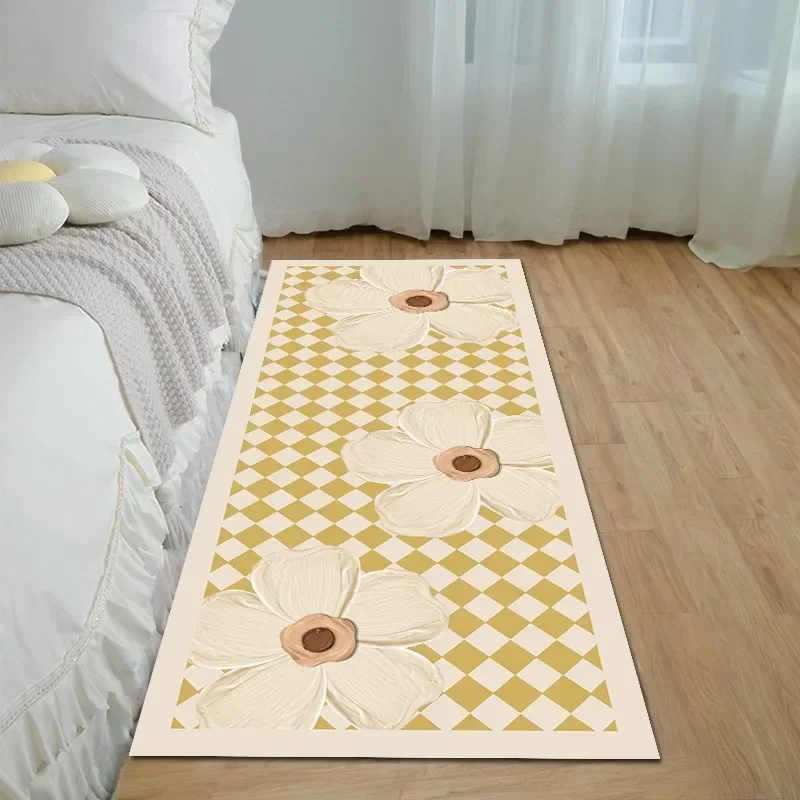 Bedroom Carpet Cream Style Non-slip Easy To Clean Rug Living Room Bay Window Simple Bedside Foot Mat Alfombra Del Dormitorio