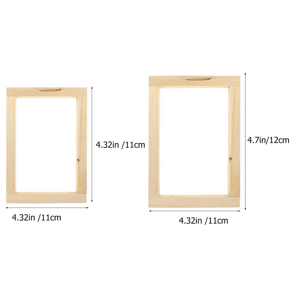 2 قطعة إطار طباعة الشاشة الخشبية الصلبة قابلة لإعادة الاستخدام أداة طباعة ذاتية الصنع لحقيبة تي شيرت القماش مجموعة إطارات الشاشة الخشبية المحمولة