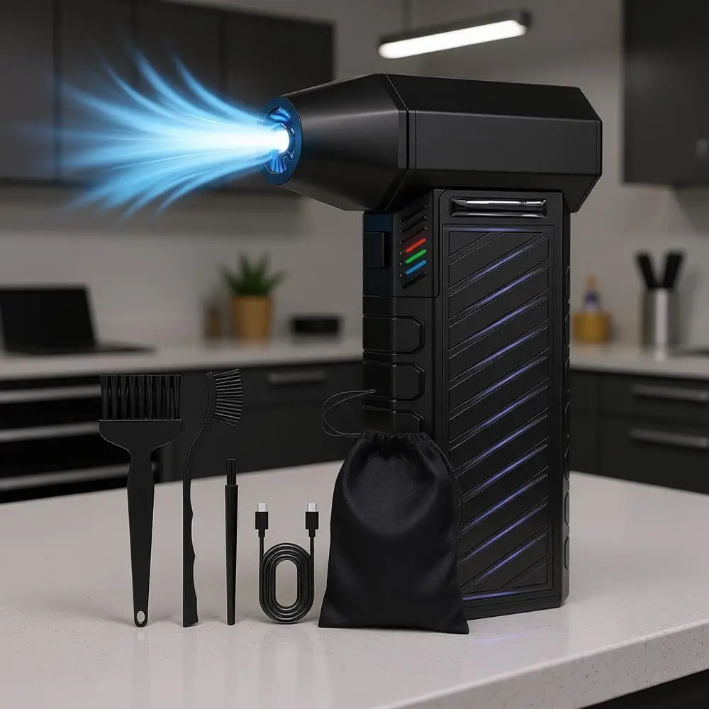 

Электрический воздуходув, 300 000 об/мин, сверхмощный турбовоздуходув, мини-жет для чистки компьютеров, беспроводной воздуходув для автомобиля и дома