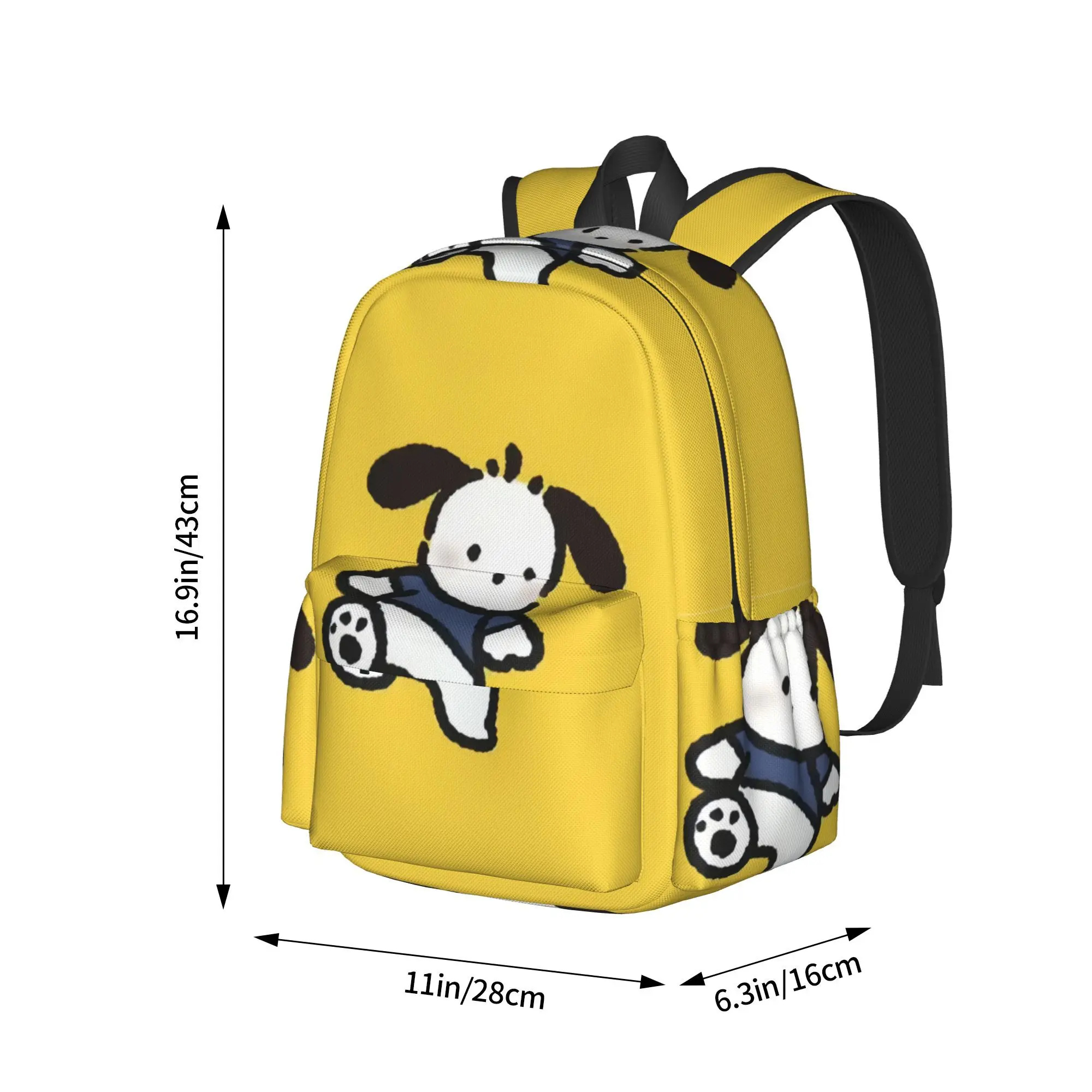 Pochacco Mochila unissex para viagem ao ar livre, design leve para reduzir a carga, bolsa escolar espaçosa para uso diário
