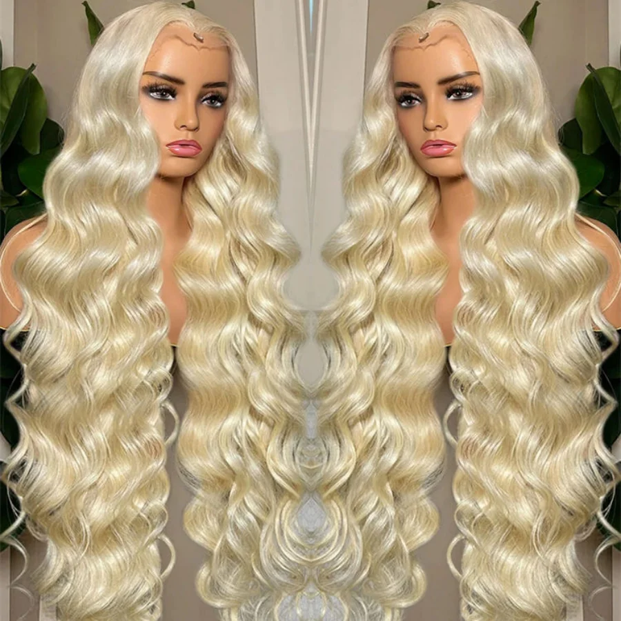

613 Парик медового блондинка 13x4 13x6 Прозрачные парики фронта шнурка для женщин Бразильский бесклеевой парик с объемной волной Фронтальный парик человеческих волос
