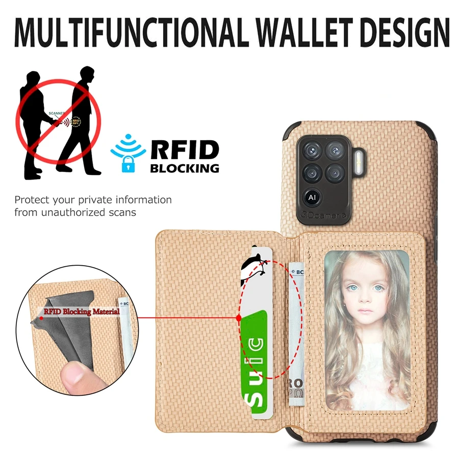 For Oppo A11X A12 A16 A16S A32 A52 A54 A72 A74 A92 A94 Reno5 Lite 6 Pro Realme C11 C12 C21Y C25 Narzo 20 Pro Wallet Leather Case