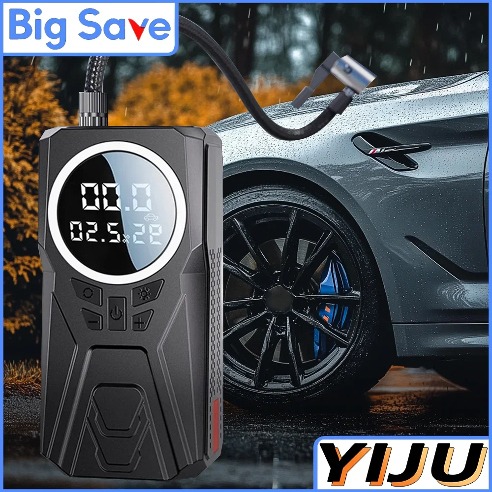 

Портативный воздушный компрессор, беспроводной воздушный насос, накачка воздуха для автомобиля, мотоцикла, велосипеда, электрический шинный портативный насос для накачивания