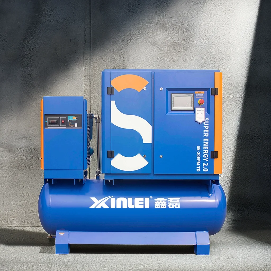 High Quality Professional Industrial All in One Screw Air Compressor with Air Dryer Tank