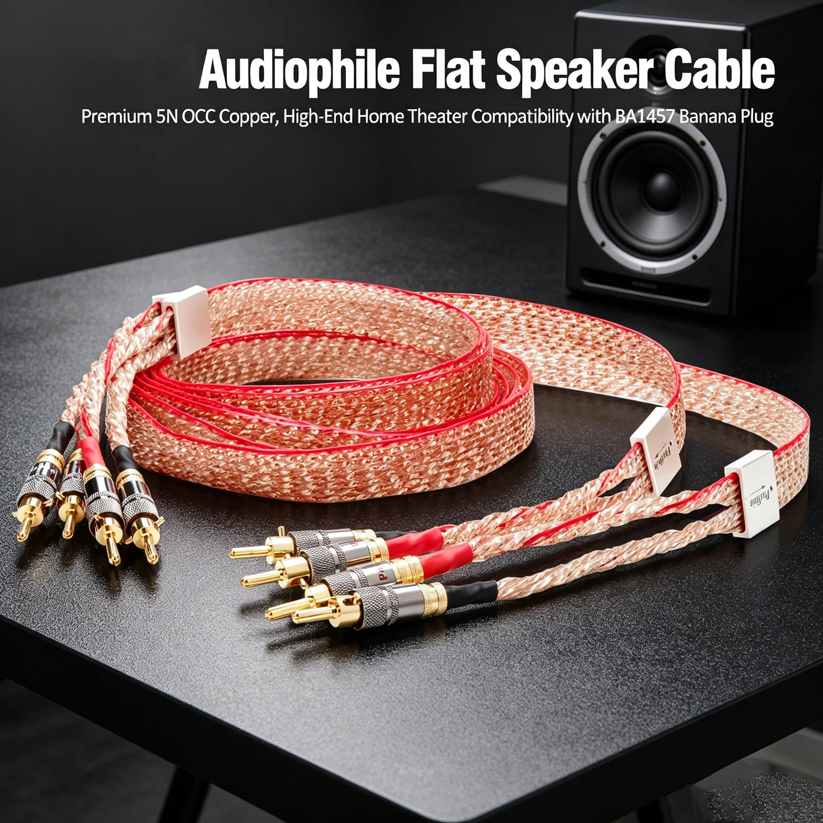 Pair Flat Speaker C…