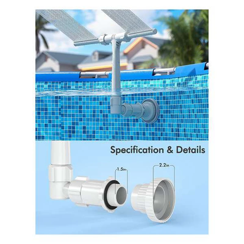 Double Head Swimming Pool Fountain Stand Pool Cooling Sprinkler System With Adjustable Height Pool Sprinkler Fountain Durable