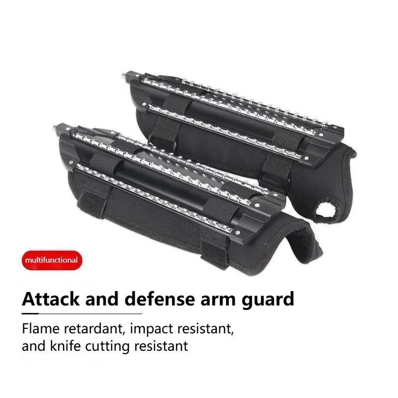 Riot Arm Shield Anti Raub Multifunktionaler Angriff und Verteidigung Integrierter kleiner Schild Metall-Aluminium-Legierung Schutzarm