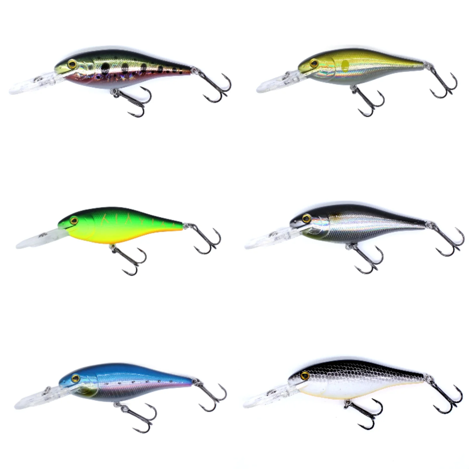 AOCLU Crankbait Wobbler 70 mm 8,7 g schwimmender Shad harter Köder Minnow Tauchtiefe 1,5–3,3 m Angelköder VMC Haken Tackle Qualität – Detail 3