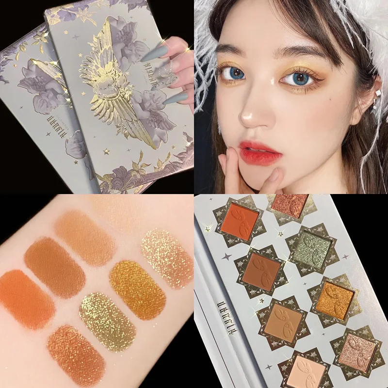 Palette de fards à barrage Angel Series, jolie ombre à barrage, paillettes pour les yeux, maquillage nu, scintillant, 256 finitions