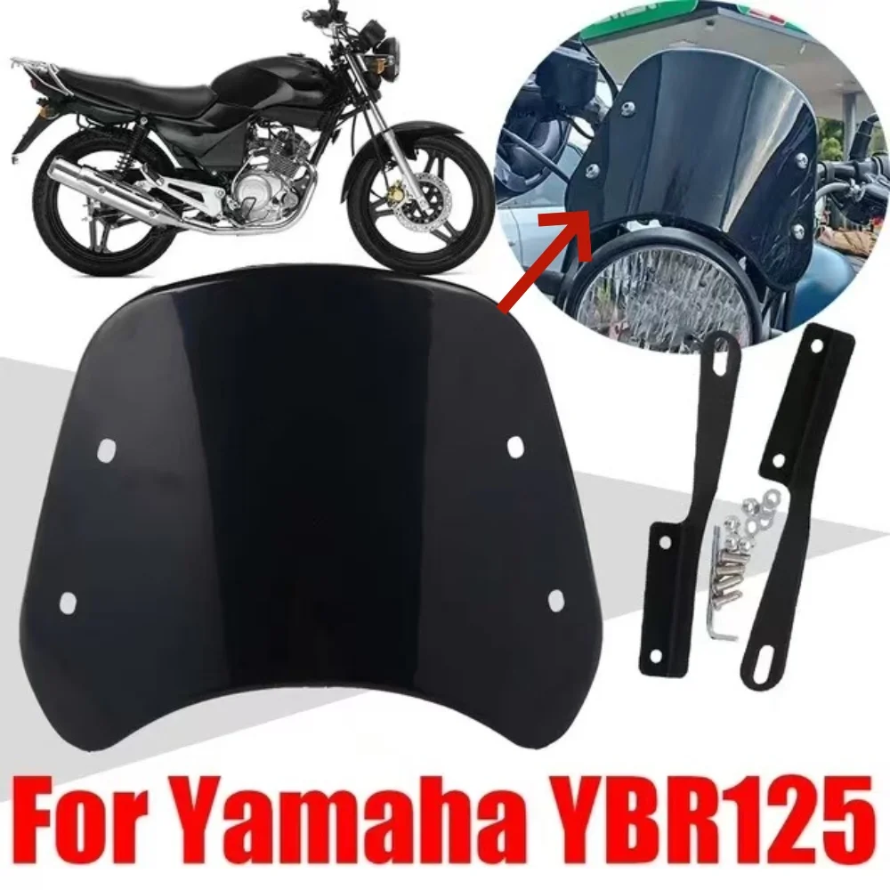 Para Yamaha YBR125 YBR125K YBR 125 K G 125K 125cc YBR125G accesorios Retro parabrisas cubierta Deflectora de pantalla de viento