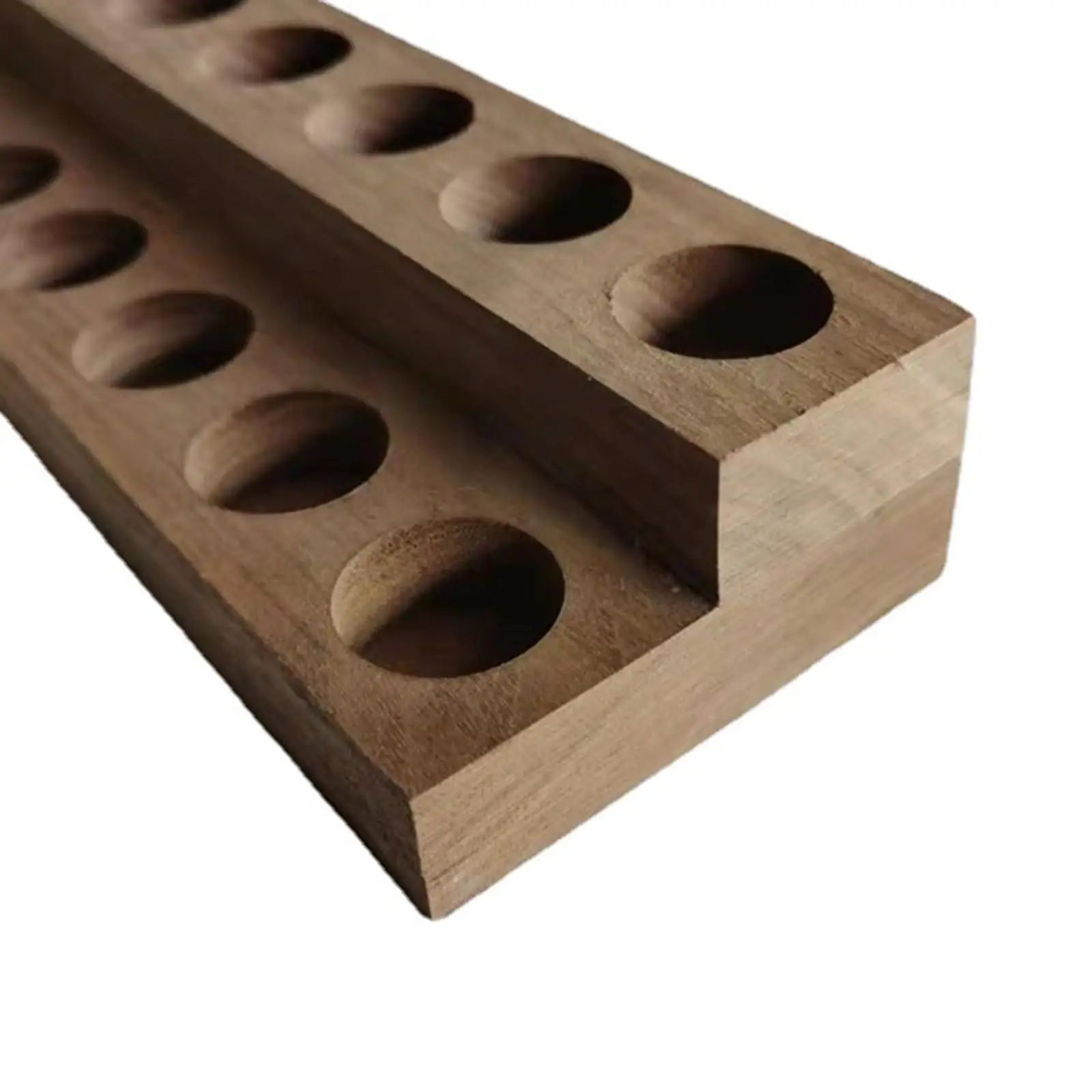 Wooden Essential Oil Holder Shelf 14 Slot Display Rack Organizer for Cosmetic Perfume Bottle Home Countertop Use