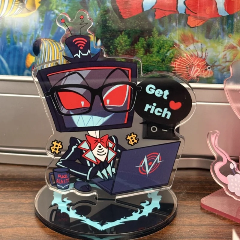 

Hazbin Hotel Vox 10cm Acrylic Stand Keychain Office Themed Anime Standee Pp Clip Series Personalized Trendy Accessories Gift