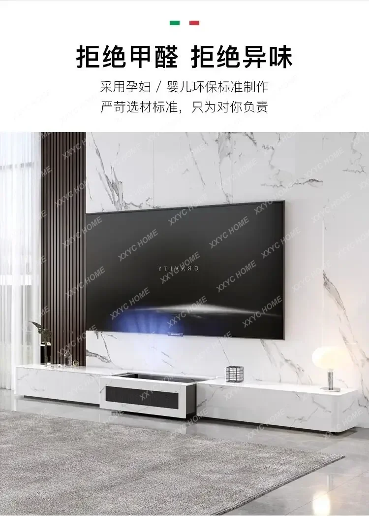 CXDZ  Slate simple modern hidden laser TV cabinet electric telescopic smart projector cabinet